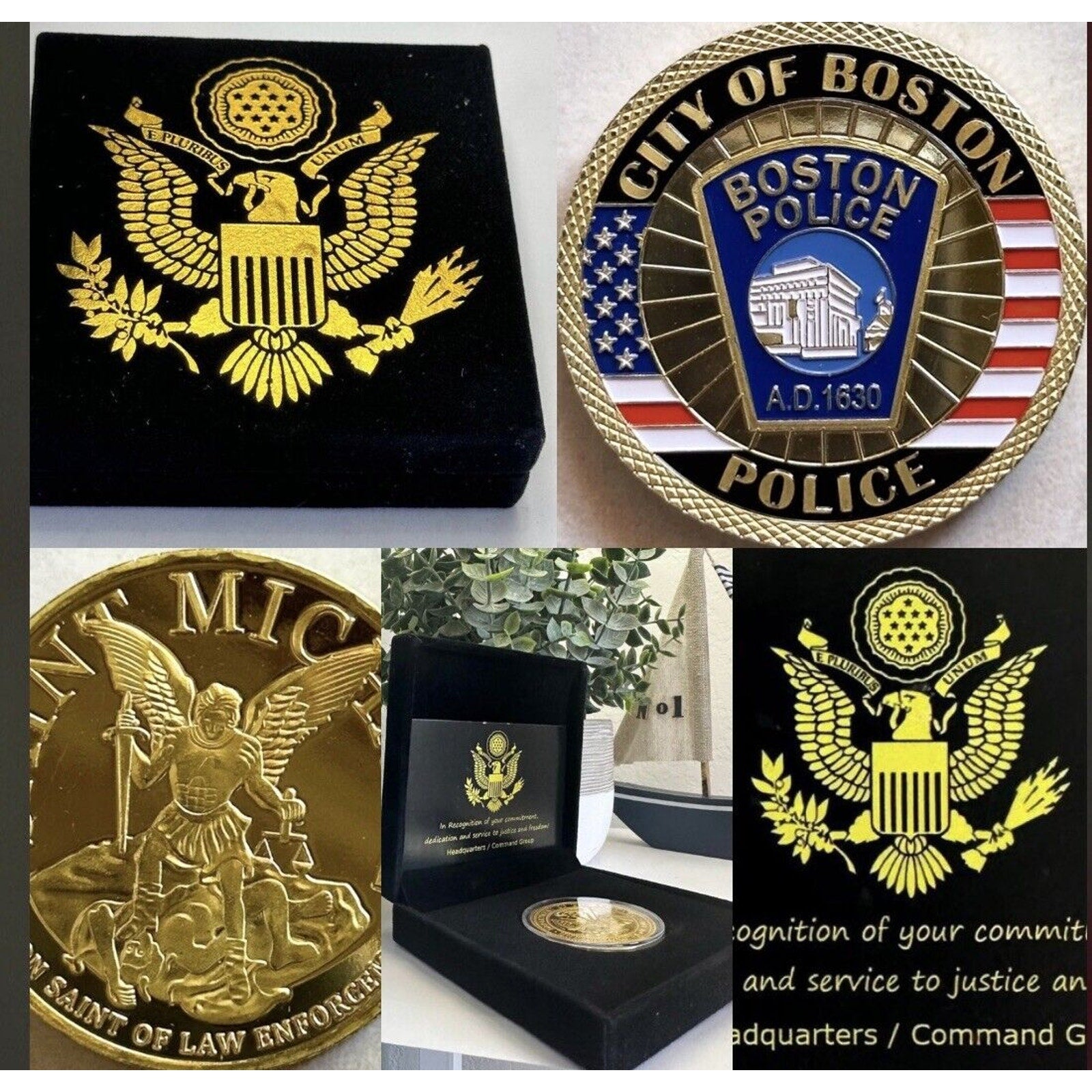 CITY OF BOSTON POLICE DEPT Challenge Coin USA