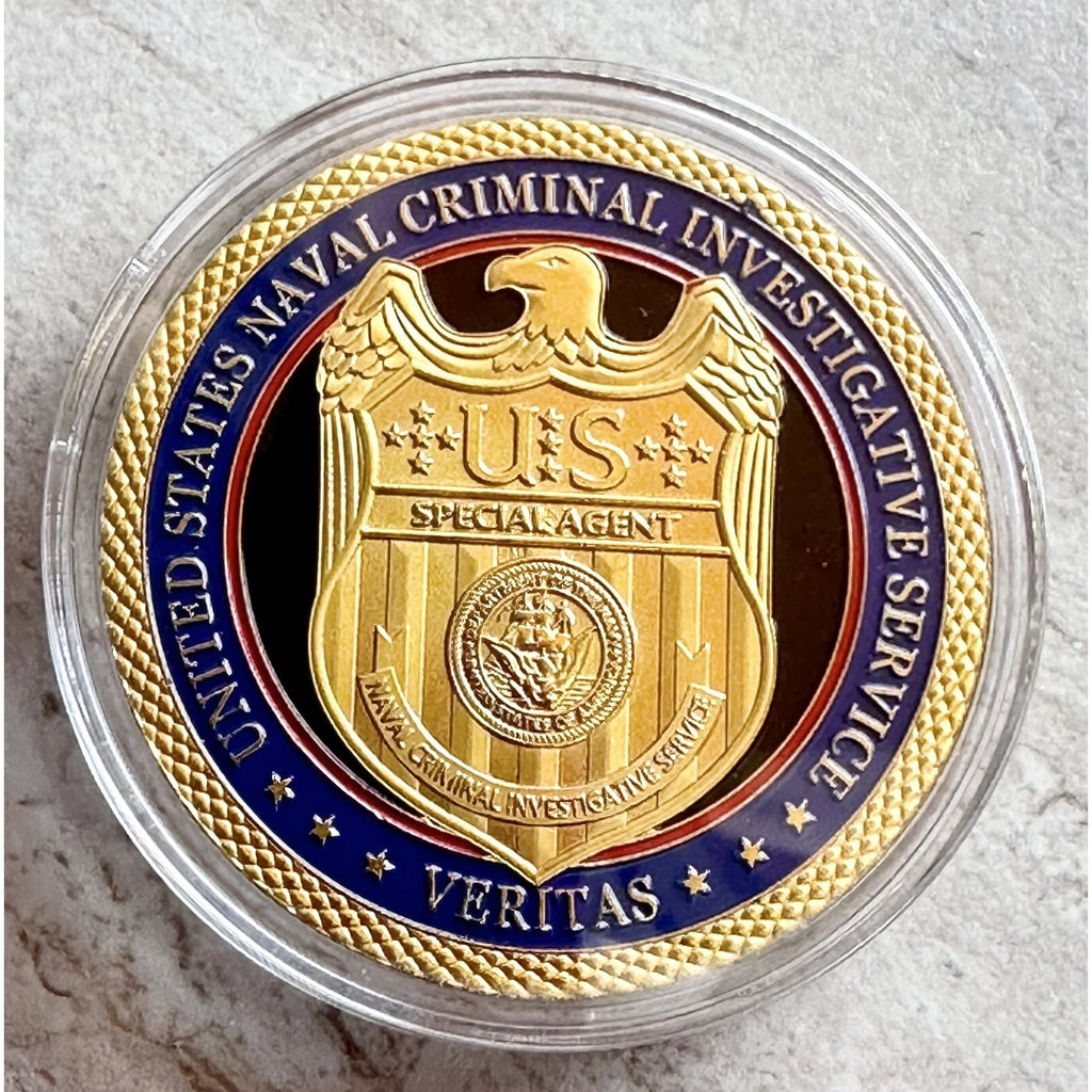 U S NAVAL CRIMINAL INVESTIGATIVE SERVICE Coin With Retirement Award