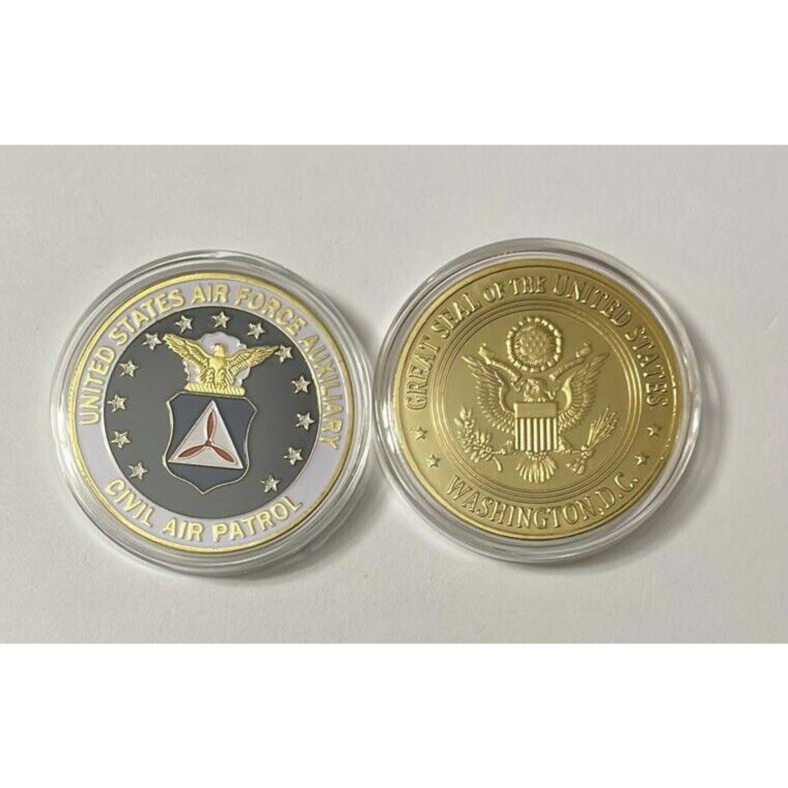 U S AIR FORCE AUXILIARY CIVIL AIR PATROL CAP-USAF USA Challenge Coin