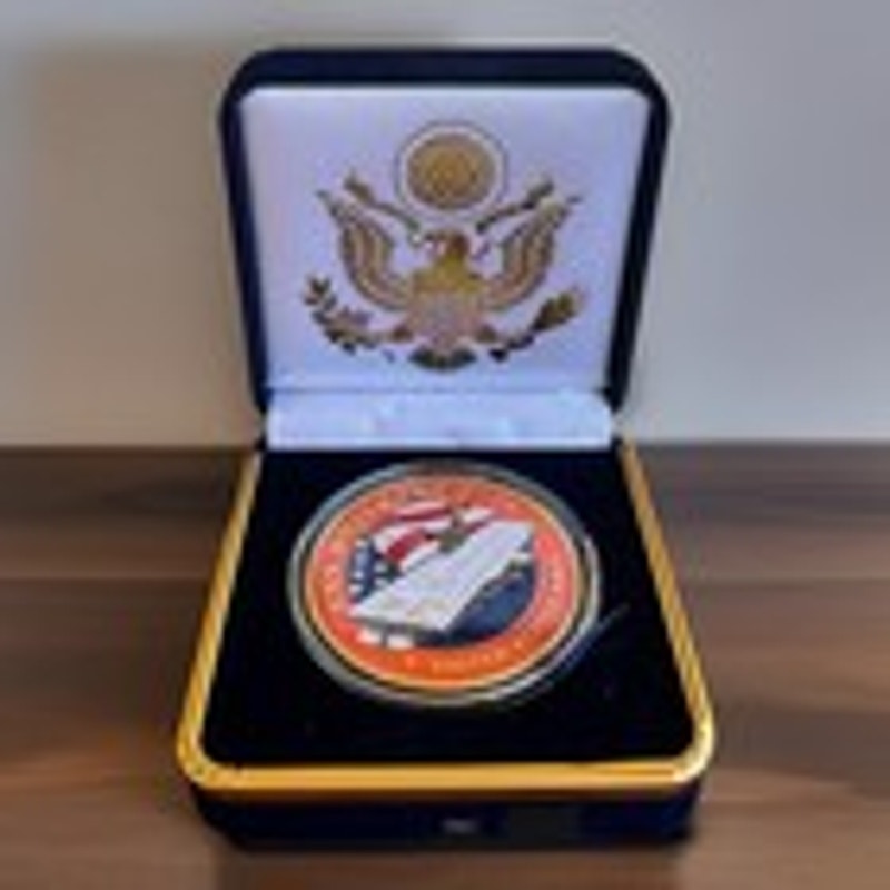 Department of Energy (DOE) Challenge Coin With Blue Velvet Case. Fast Shipping!