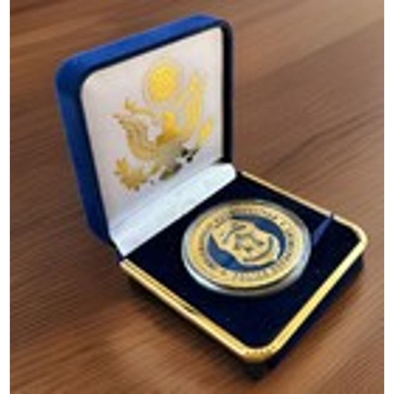 Department of Energy (DOE) Challenge Coin With Blue Velvet Case. Fast Shipping!