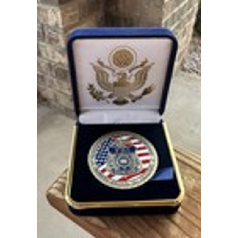 Department of Energy (DOE) Challenge Coin With Blue Velvet Case. Fast Shipping!