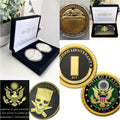 2pcs Army Rank 2LT 2nd O-2 And Sniper Coin