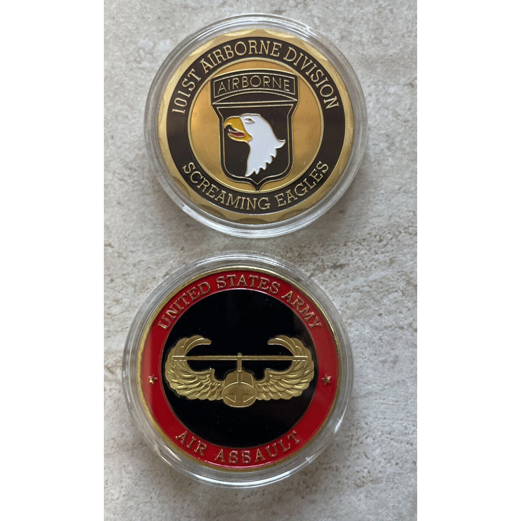 U.S. Army 101st Airborne Division And Air assault school 2 X Challenge Coins