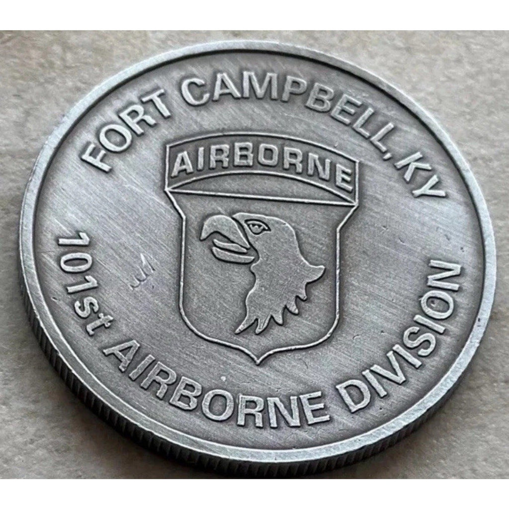 United State Army Airborne 101 St Challenge Coin w/ Retirement Award