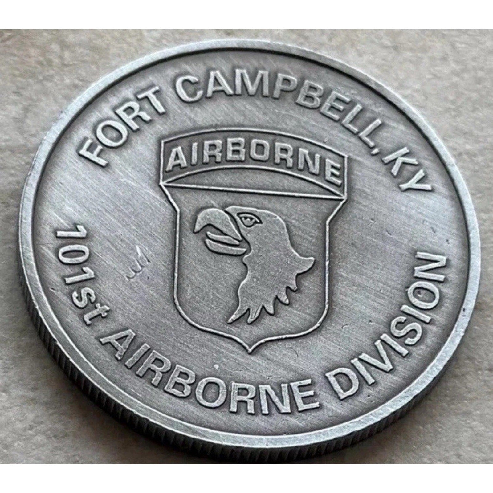 United State Army Airborne 101 St Challenge Coin w/ Retirement Award