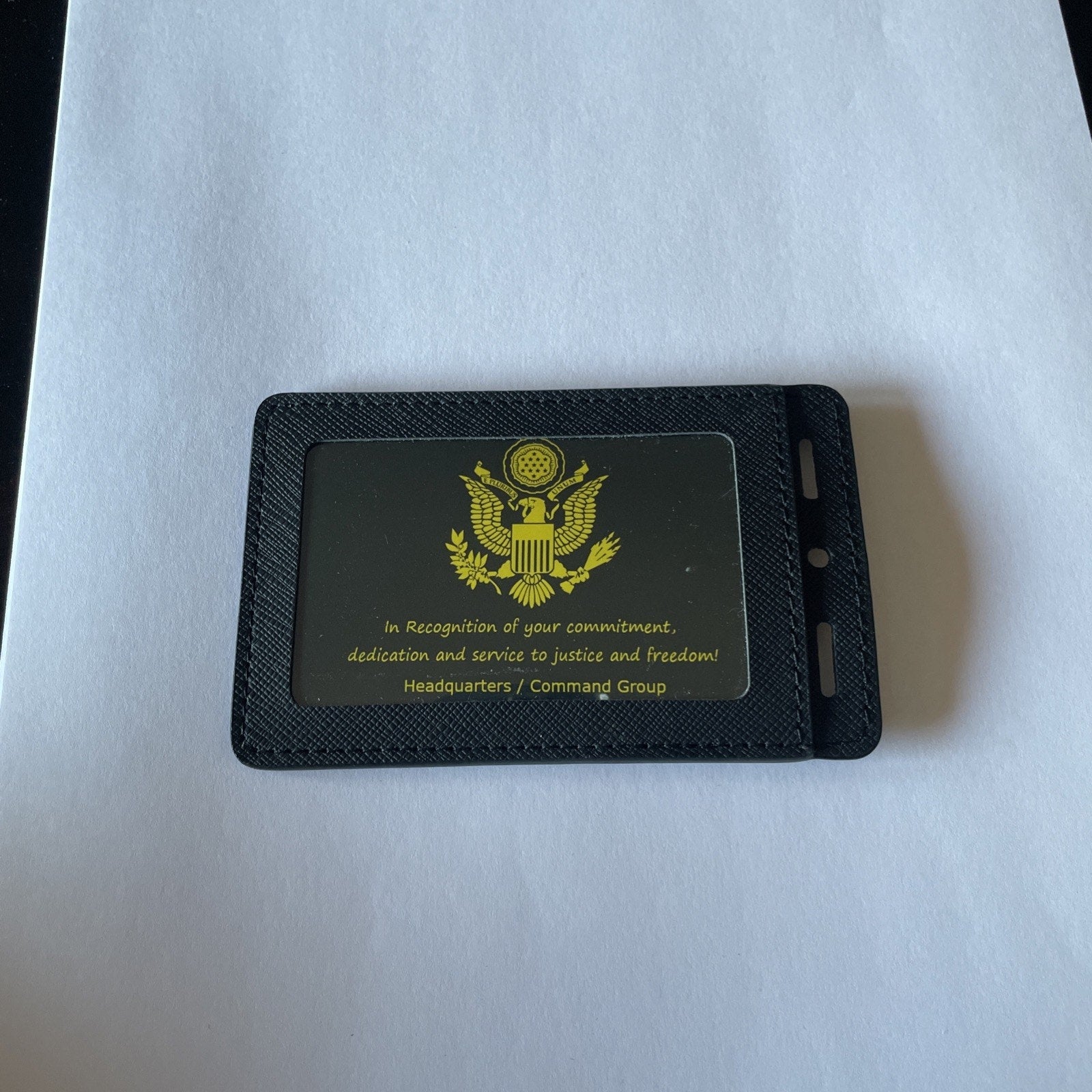 Perfect Fit Challenge Coin Holder Credential Double ID Credit Card Wallet