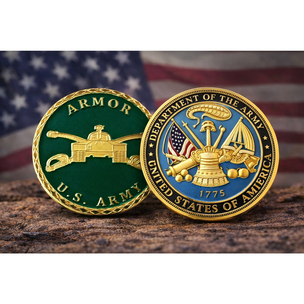 US Army Armor Combat Branch Challenge Coin ·FAST SHIPPING· ·NEW· with case