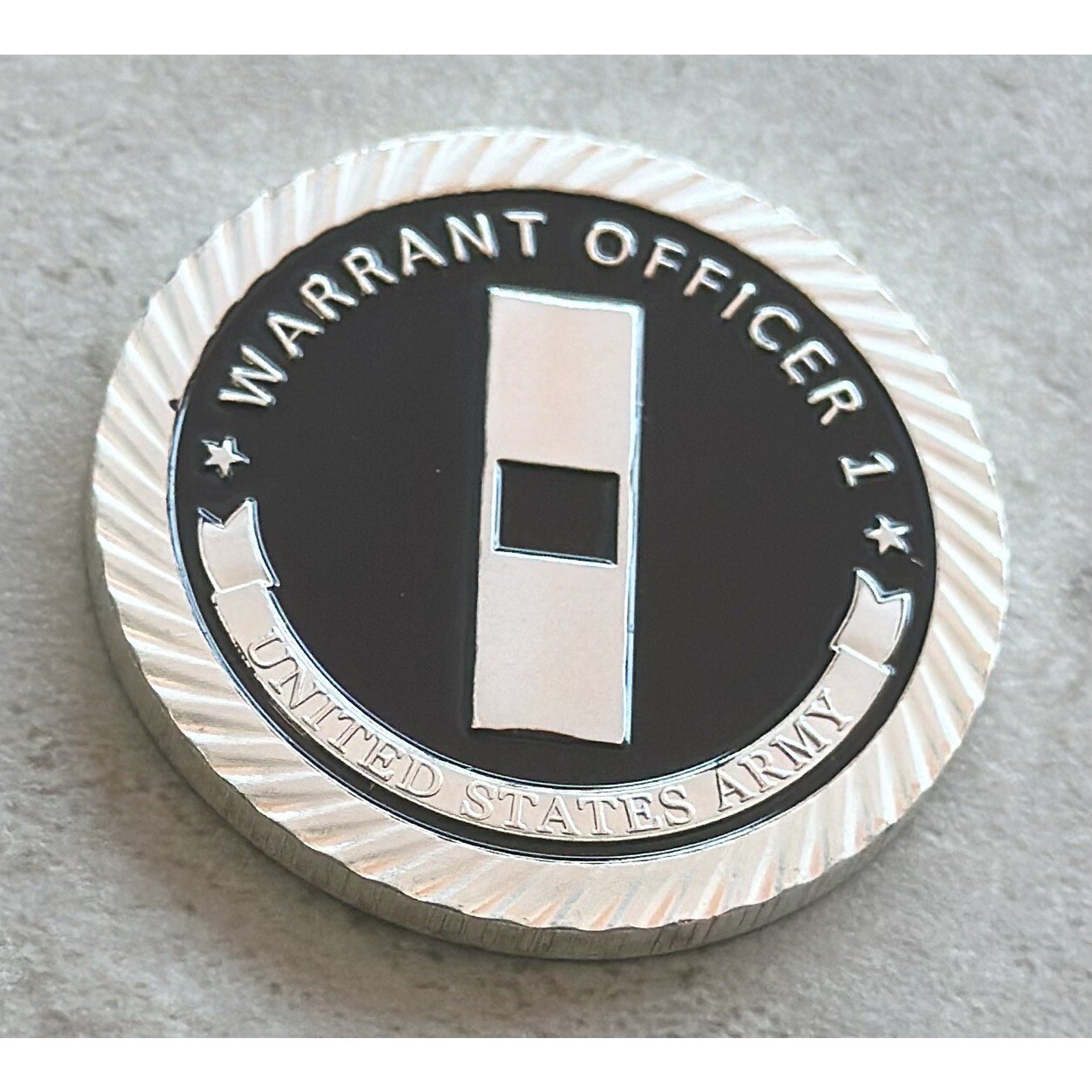UNITED STATES ARMY WARRANT OFFICER 1 CHALLENGE COIN w/ Achievement Award