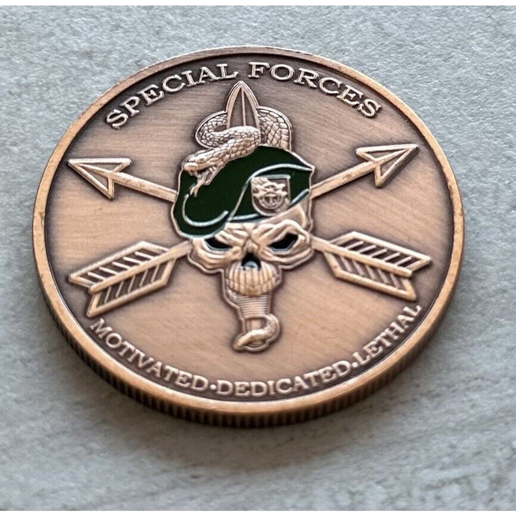 Army Special ForcesMotivated Dedicated Lethal w/Credential coin holder wallet