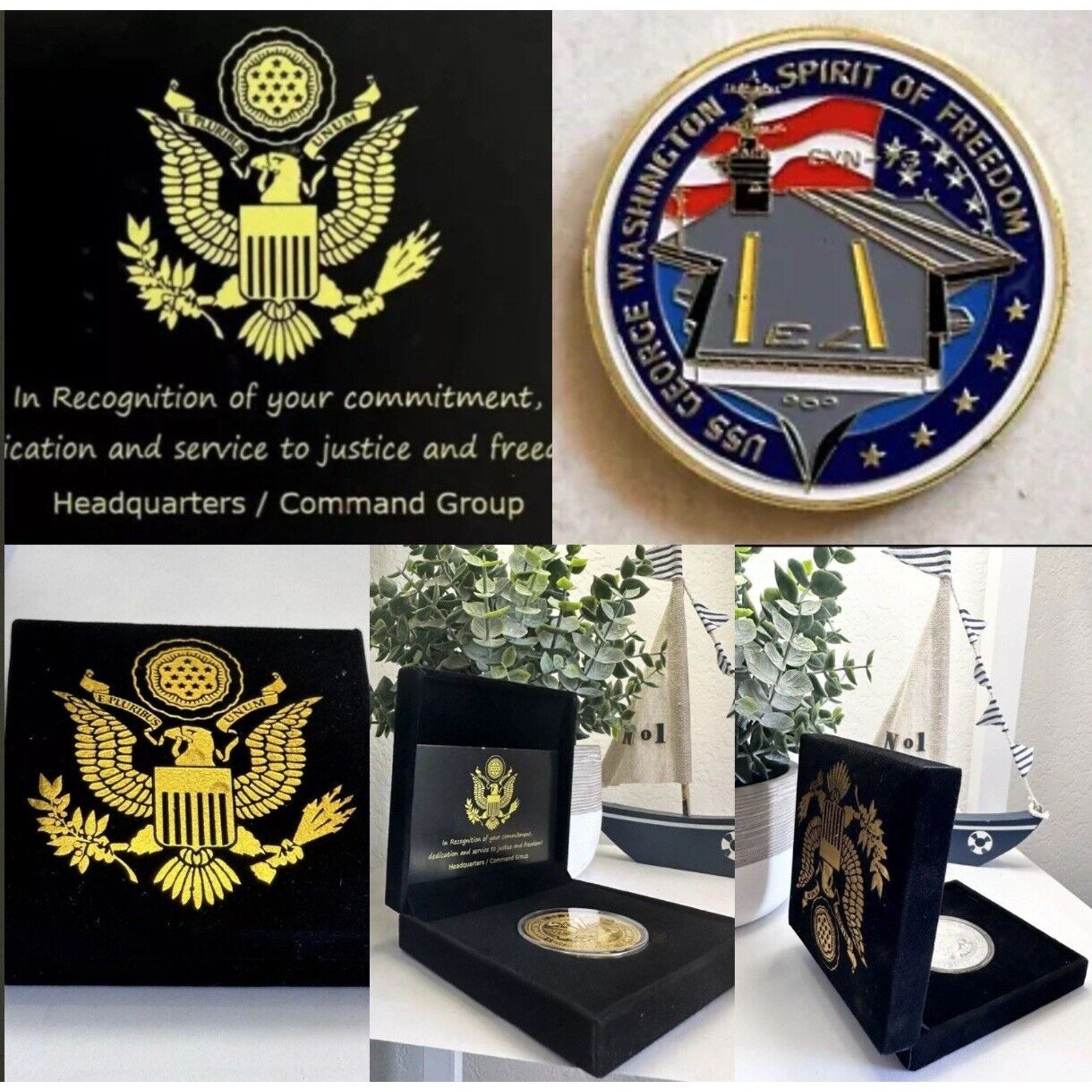 US NAVY USS GEORGE WASHINGTON CVN-73 Challenge Coin-USN