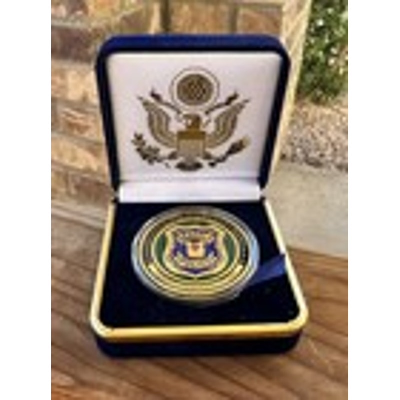 Department of Energy (DOE) Challenge Coin With Blue Velvet Case. Fast Shipping!