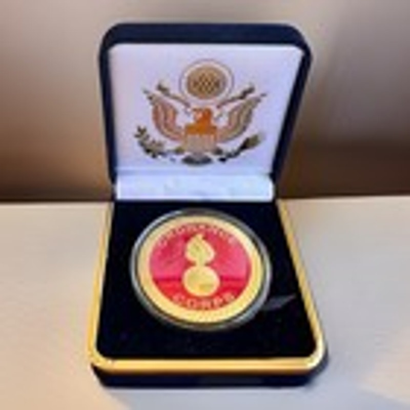 Department of Energy (DOE) Challenge Coin With Blue Velvet Case. Fast Shipping!