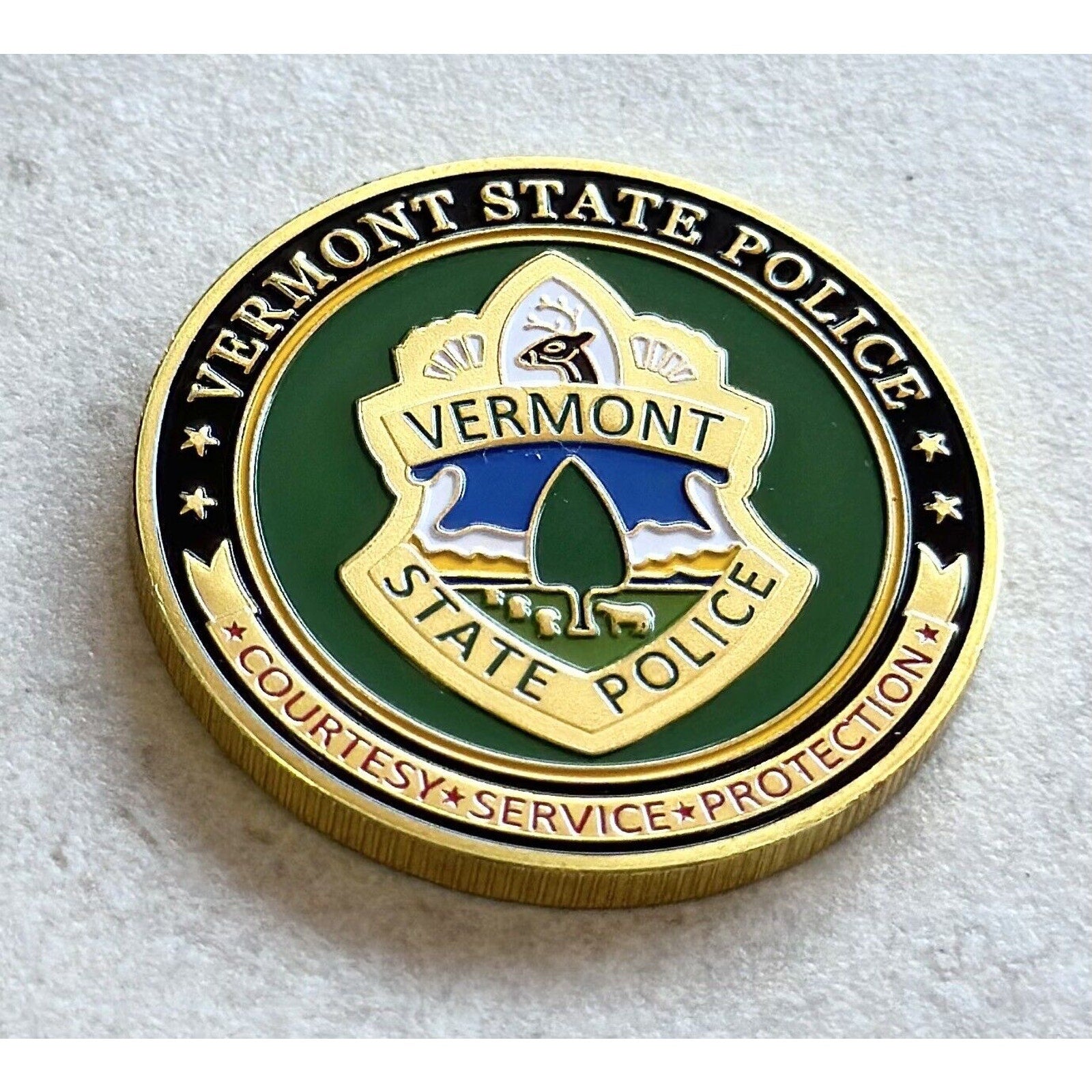 VERMONT STATE POLICE Officer Department Challenge Coin