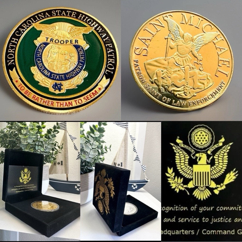 North Carolina State Highway Patrol Challenge Coin With Case. Fast Shipping.