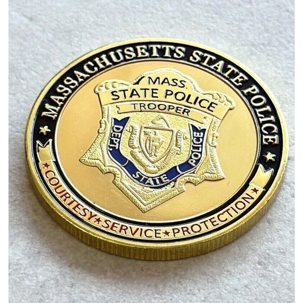 MASSACHUSETTS MA MASS STATE POLICE OfficerMA-USA Trooper Challenge Coin