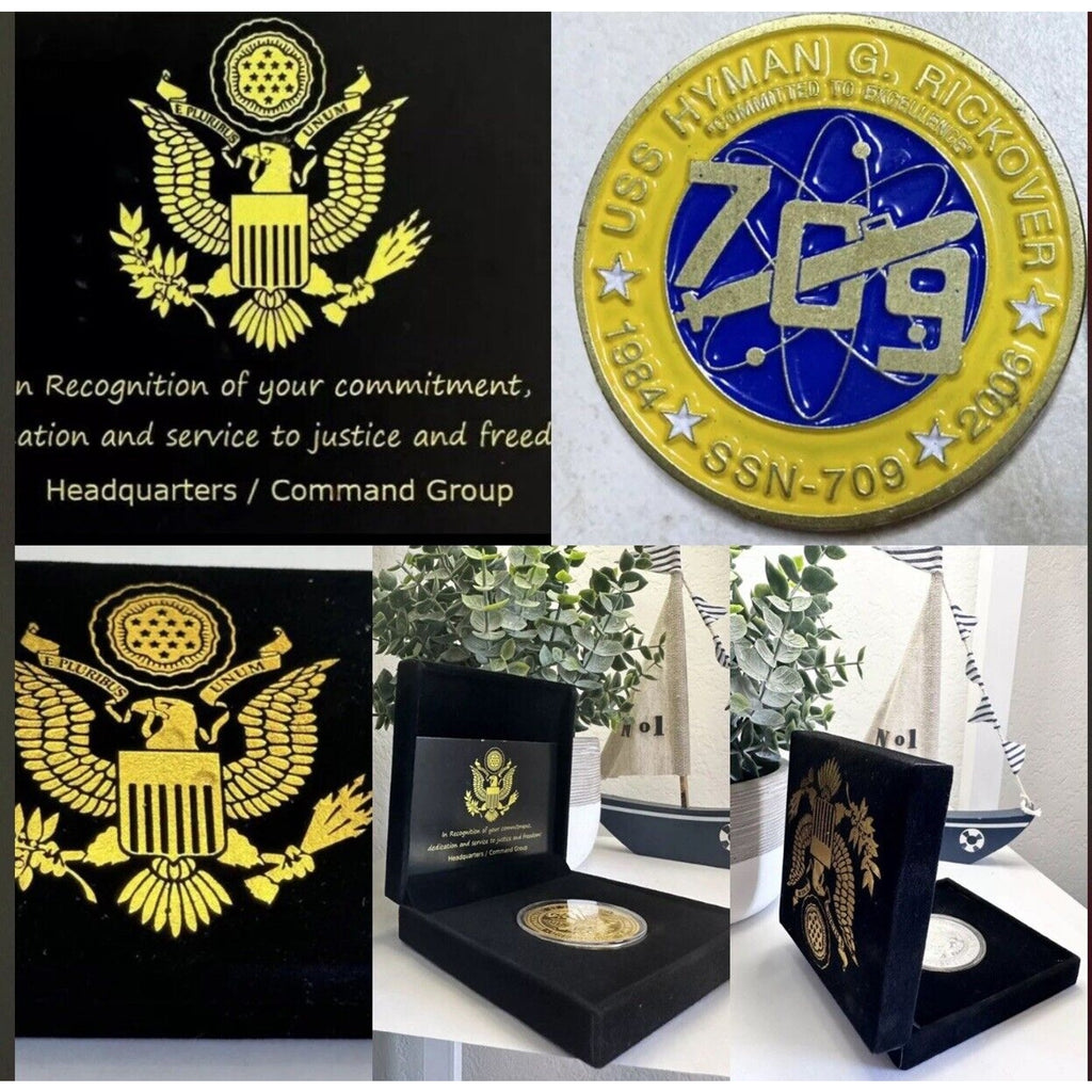 USS Hyman G Rickover SSN 709 Submarine Challenge Coin USN
