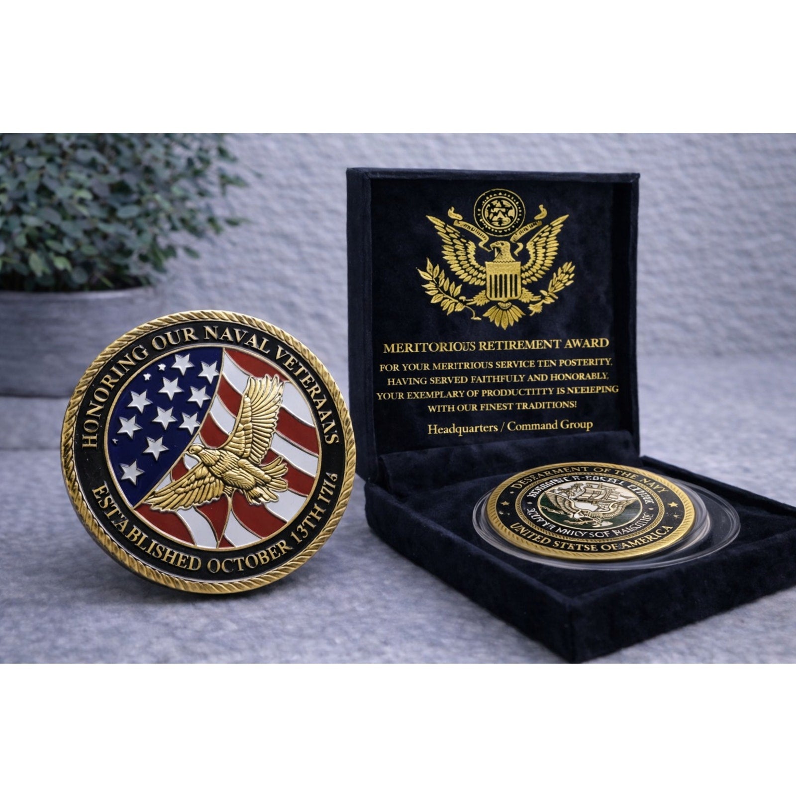 1775 October 13TH Established Honoring Our Naval Veterans w/ Retirement Award