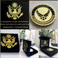 NEW USAF U.S. Air Force Veteran with eagle and flag Challenge Coin. USAF