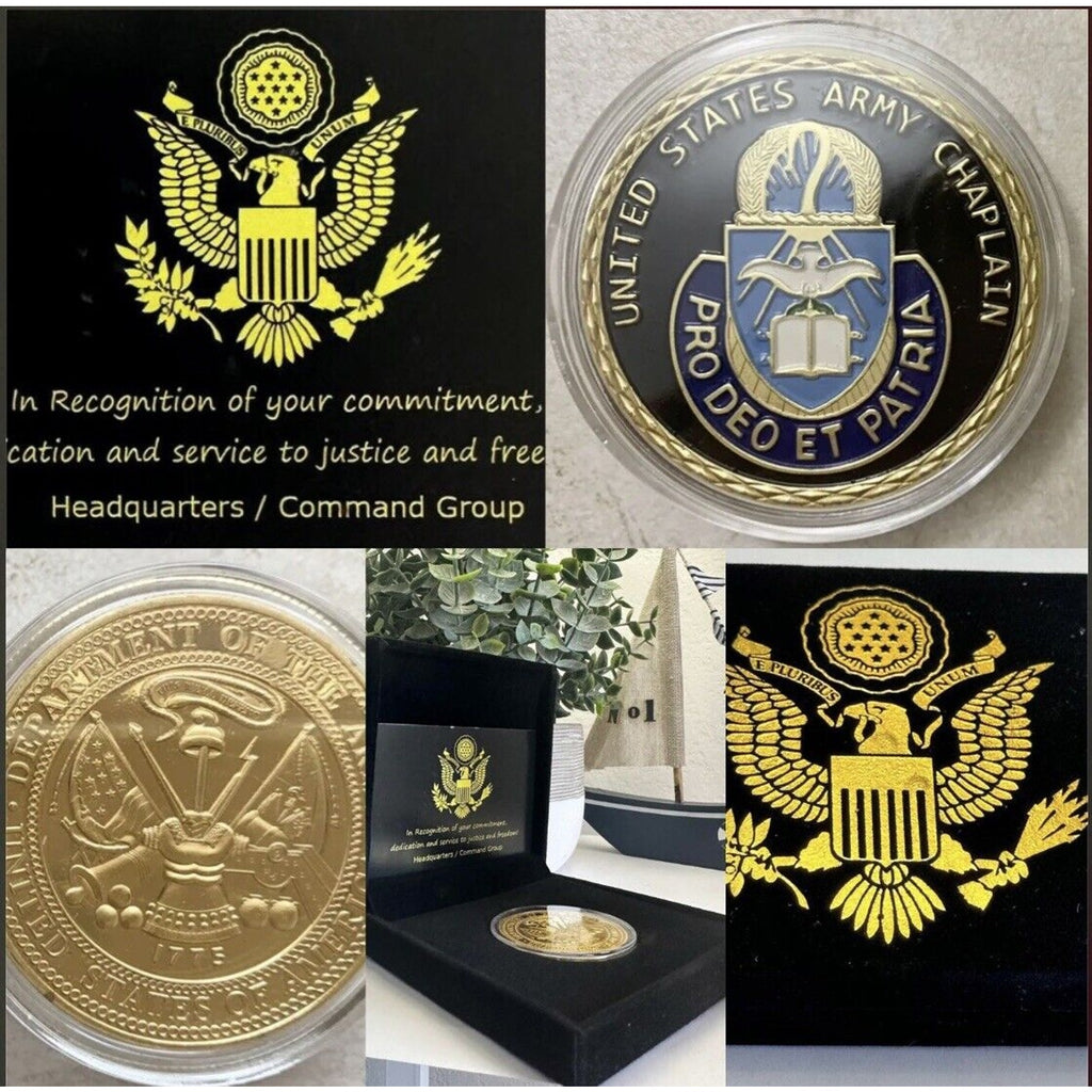 U S Army CHAPLAIN CORPS Religious Administration Challenge Coin. USA AMY