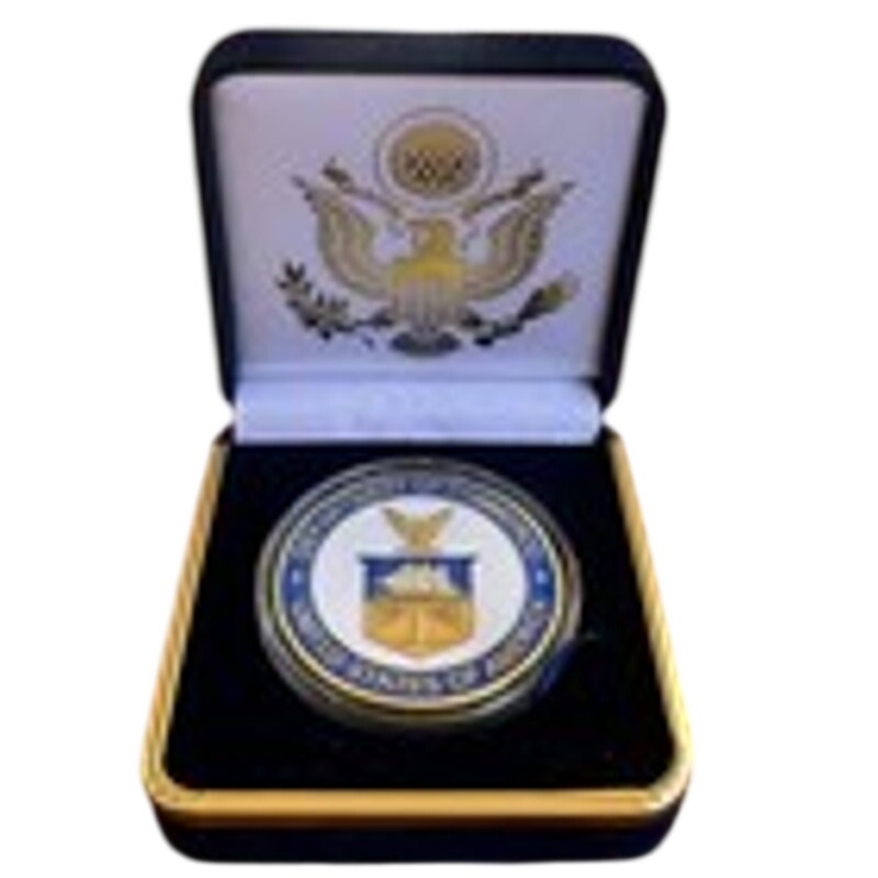 Department of Energy (DOE) Challenge Coin With Blue Velvet Case. Fast Shipping!