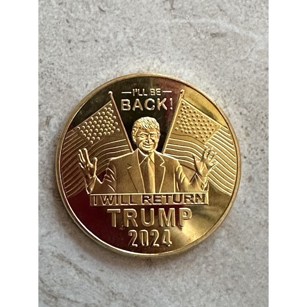Brand New! Challenge Coin Trump President Trump. w/ Retirement Award
