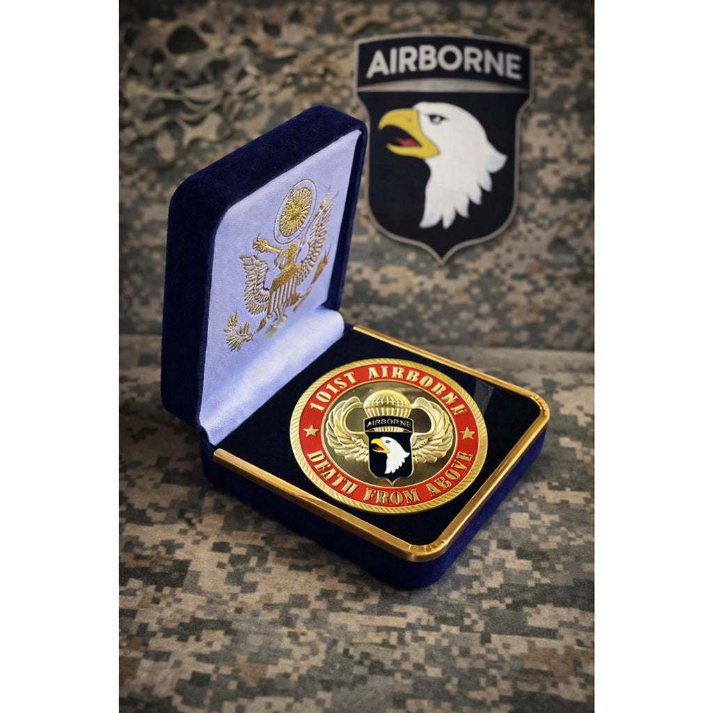 U.S. Army 101st Airborne Challenge Coin ·FAST SHIPPING· ·NEW· with case