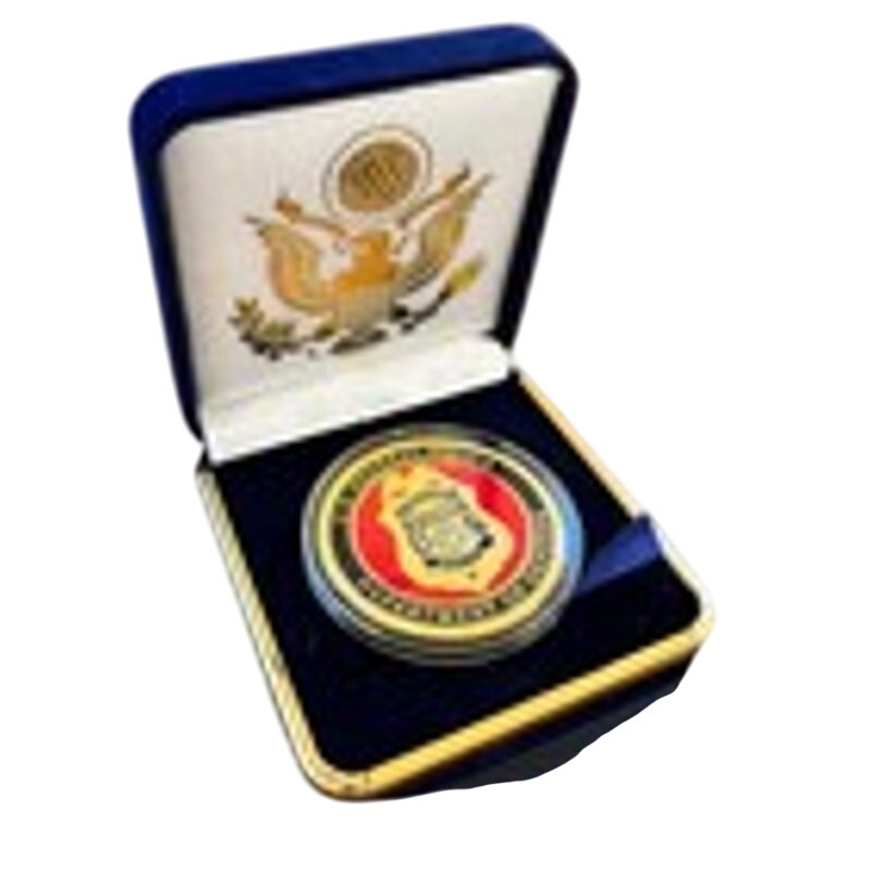 Department of Energy (DOE) Challenge Coin With Blue Velvet Case. Fast Shipping!