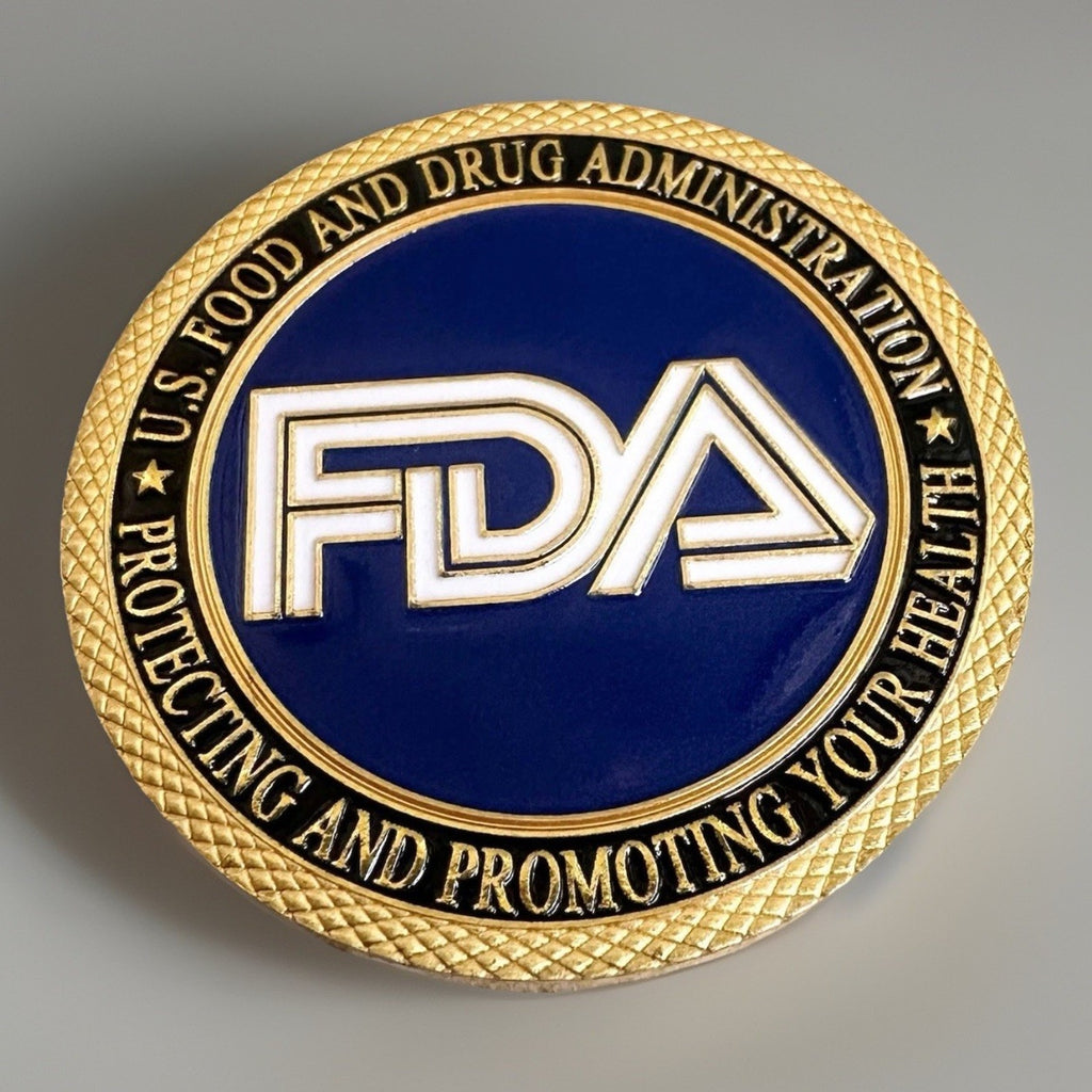 Copied - FOOD AND DRUG ADMINISTRATION (FDA) Challenge Coin With Blue Velvet Case