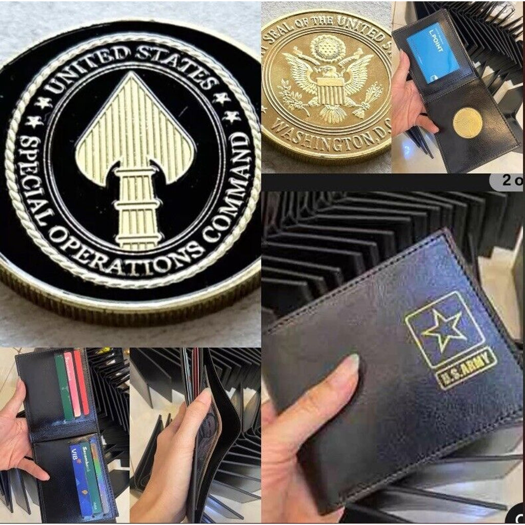 United States Special Operations Command with Credential coin holder wallet