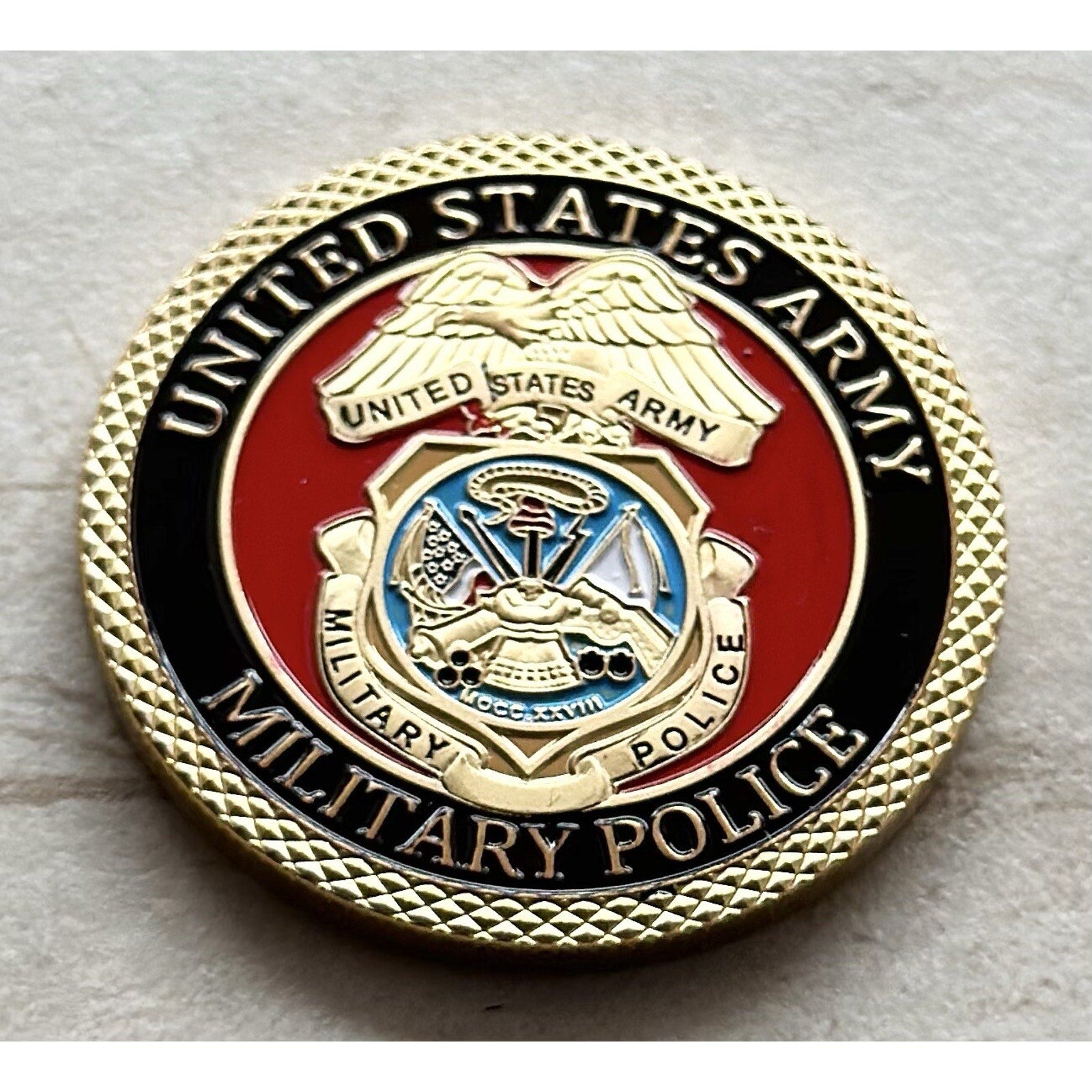 MP-Military Police Challenge Coin With Retirement Award