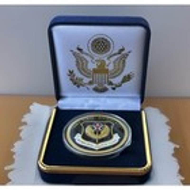 Department of Energy (DOE) Challenge Coin With Blue Velvet Case. Fast Shipping!