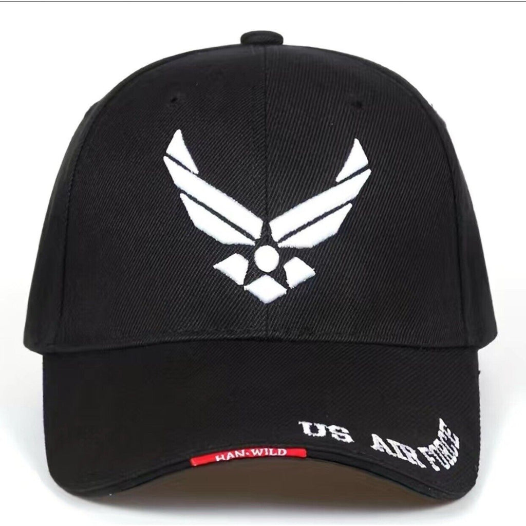 NEW USAF U.S. Air Force Baseball cap hat. Black