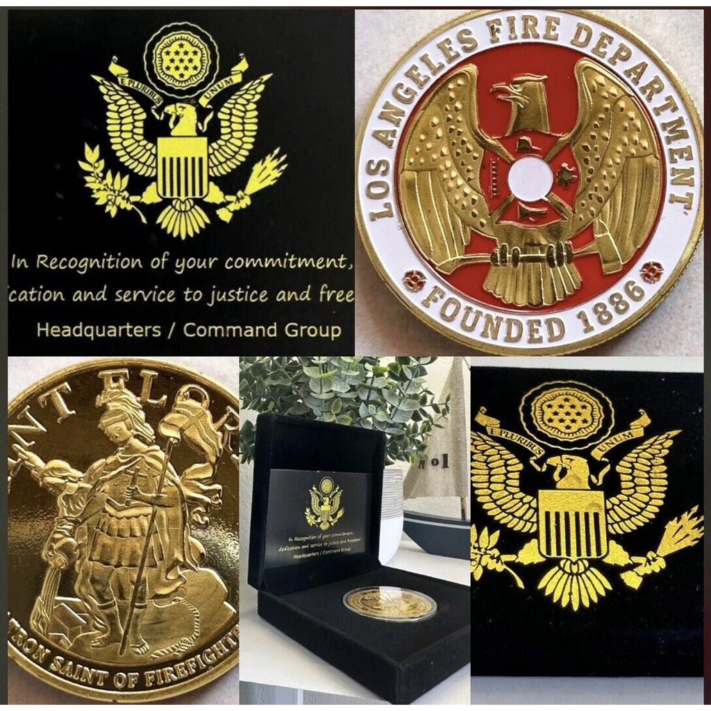 CITY OF LOS ANGELES Fire Dept. Challenge Coin USA