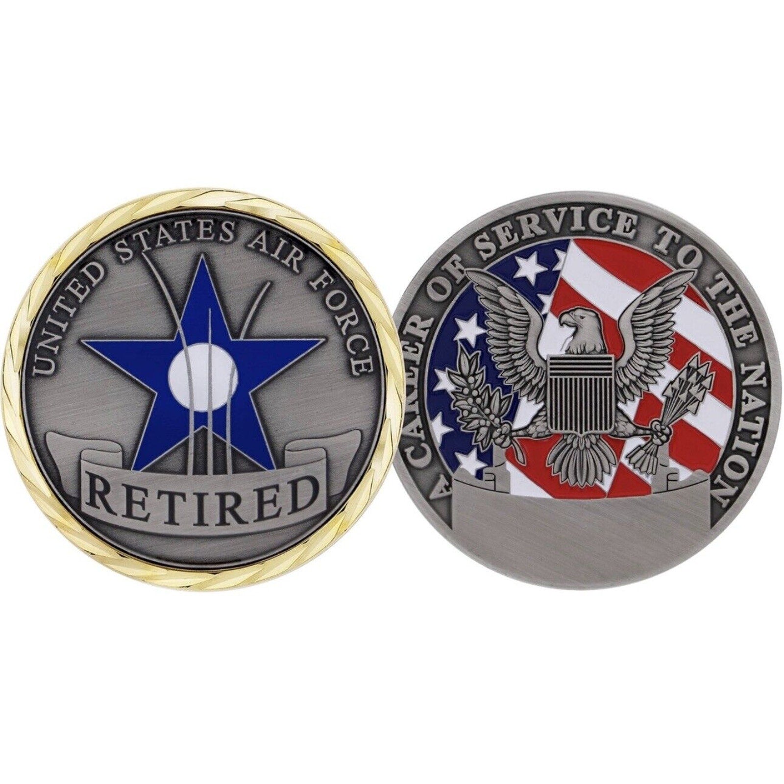 US Air Force USAF Retired Challenge Coin. USAF