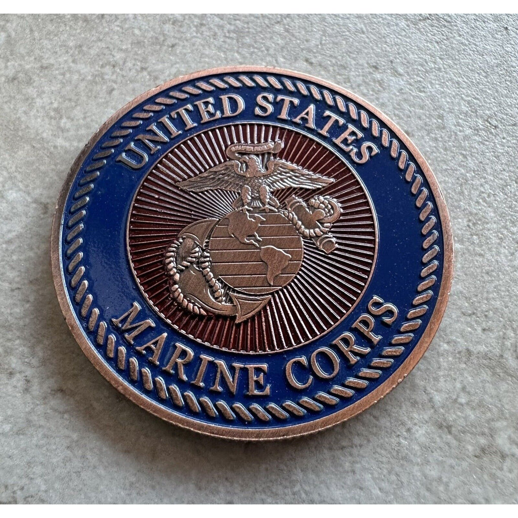 US MARINE CORPS MILITARY POLICE (COPPER) Challenge Coin With Special Velvet Case