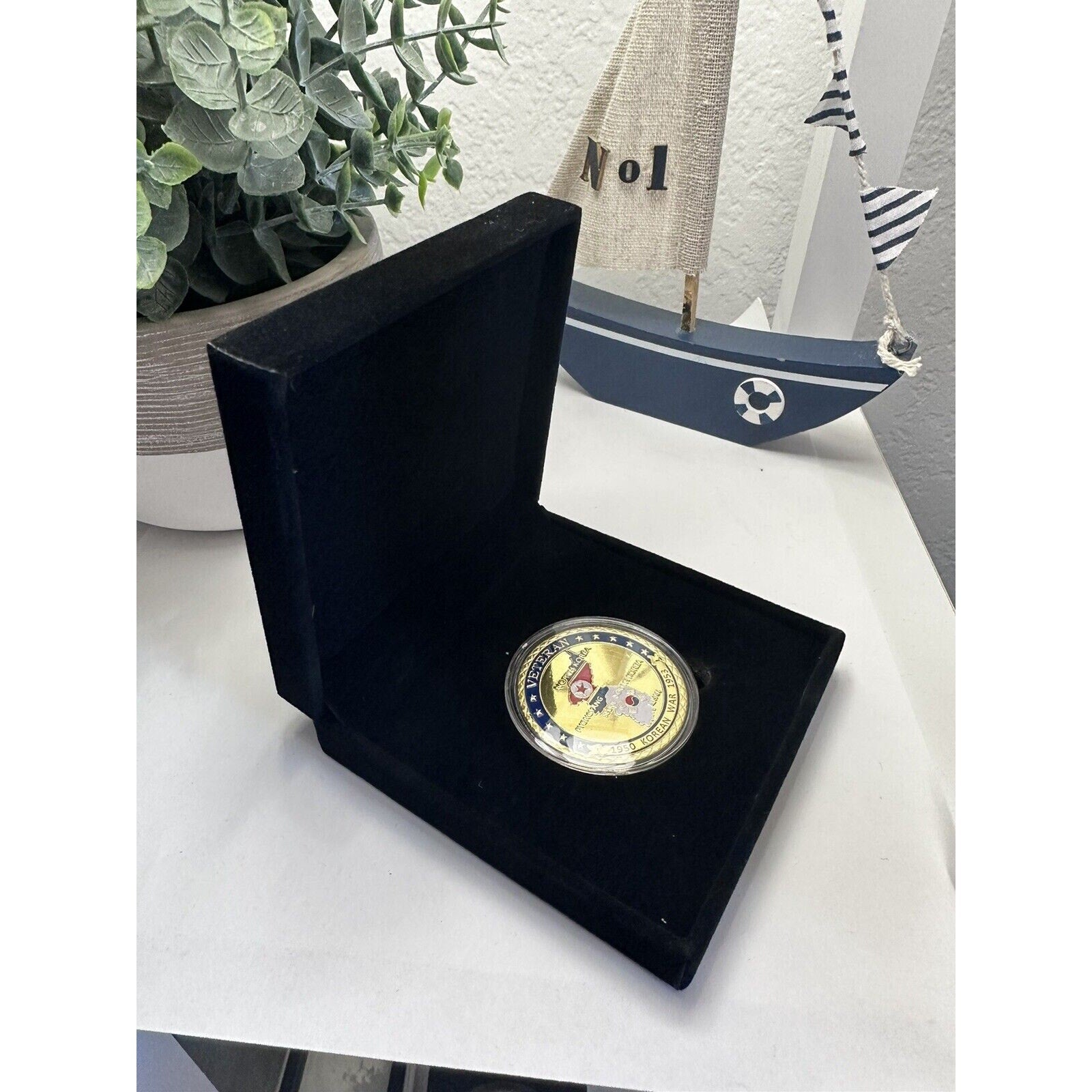 KOREAN WAR VETERAN FOREVER PROUD CHALLENGE COIN With Case