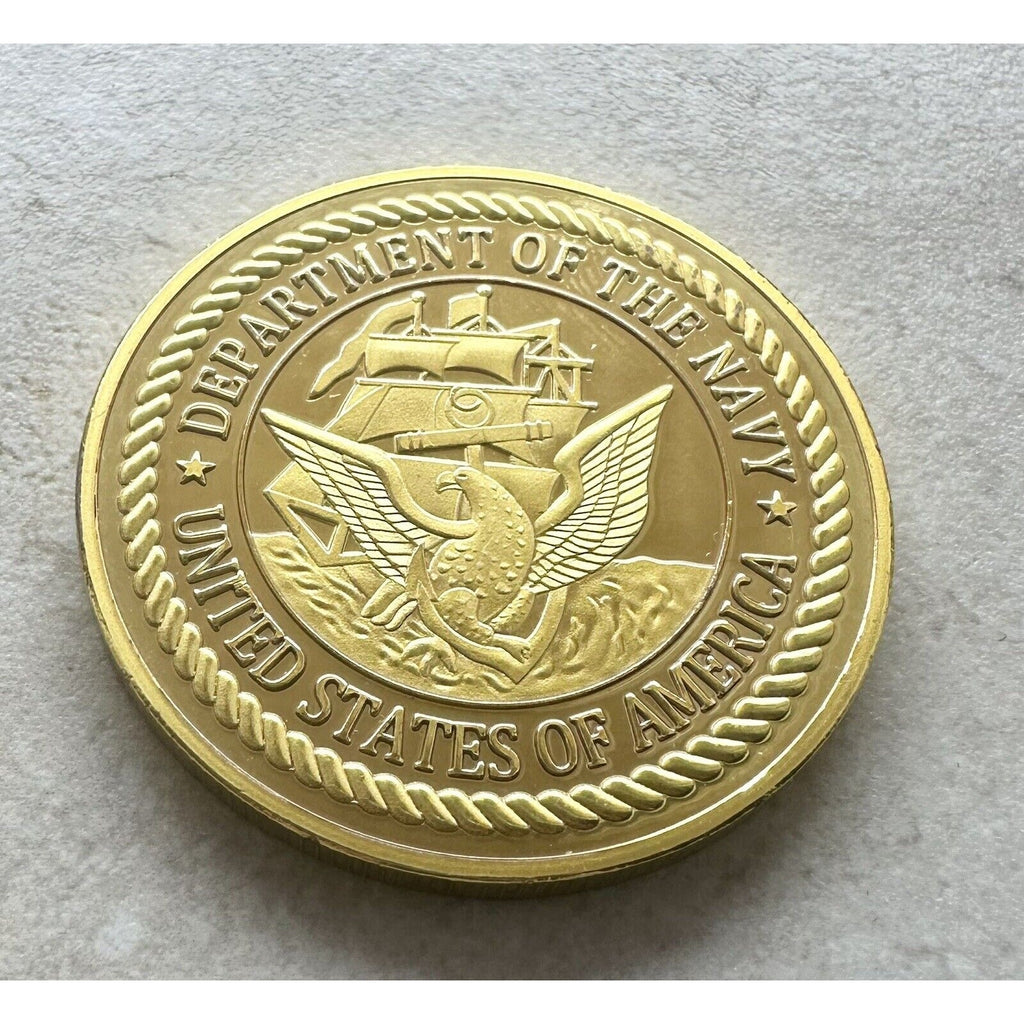 US NAVY - USS RANGER CV-61 Challenge Coin With 3D Display Case