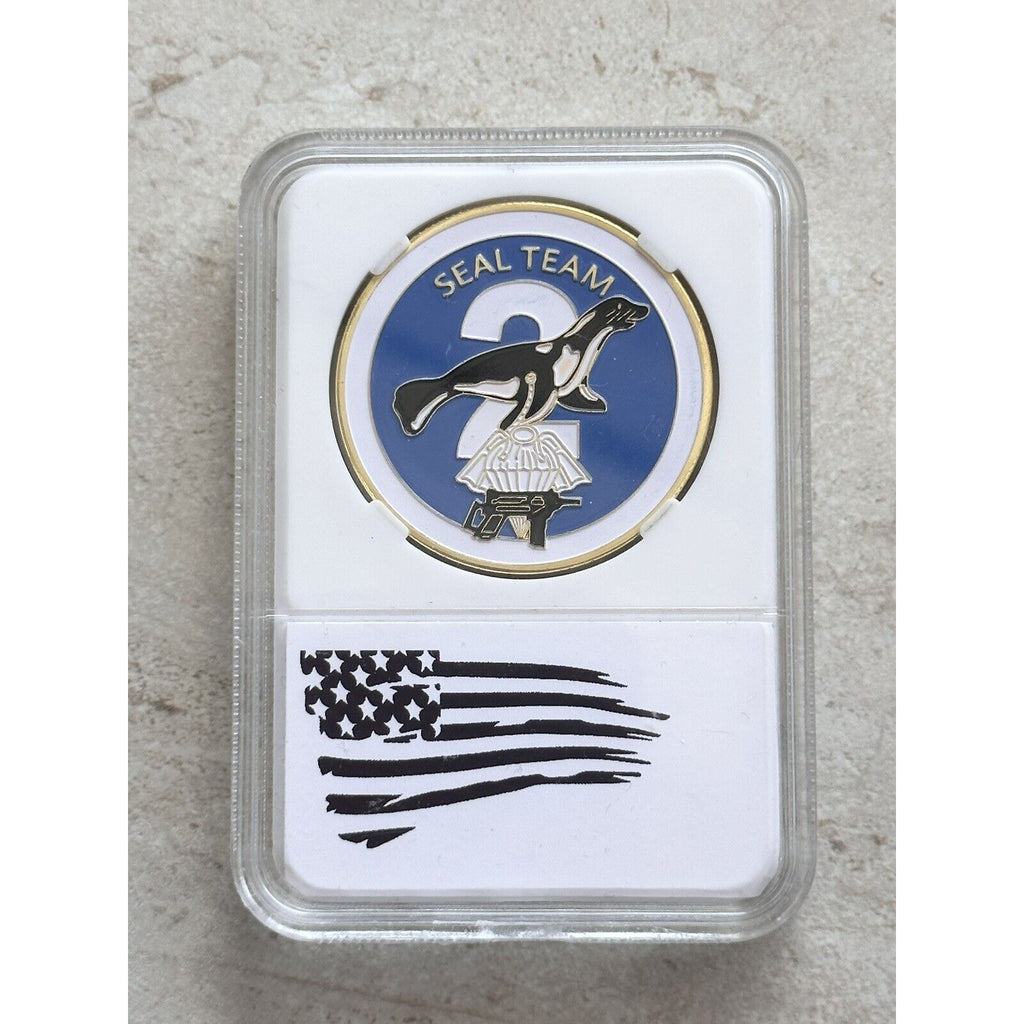 US NAVY SEAL TEAM TWO Challenge Coin With Beautiful Case
