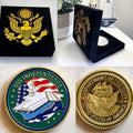 US NAVY - USS INDEPENDENCE CV-62 Challenge Coin With Velvet Case