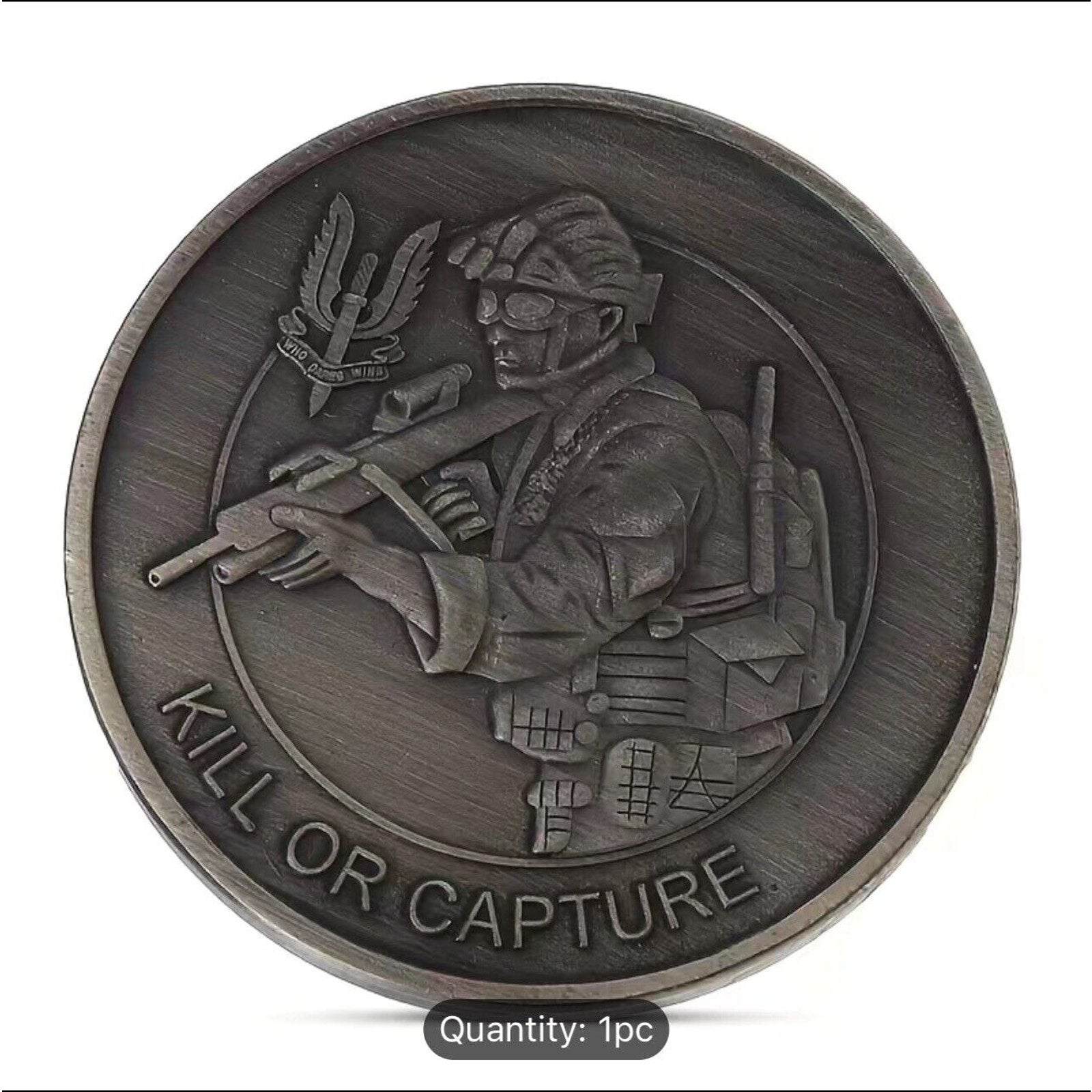 British Army UK Special Air Service WHO DARE WINS Kill or Capture Challenge Coin
