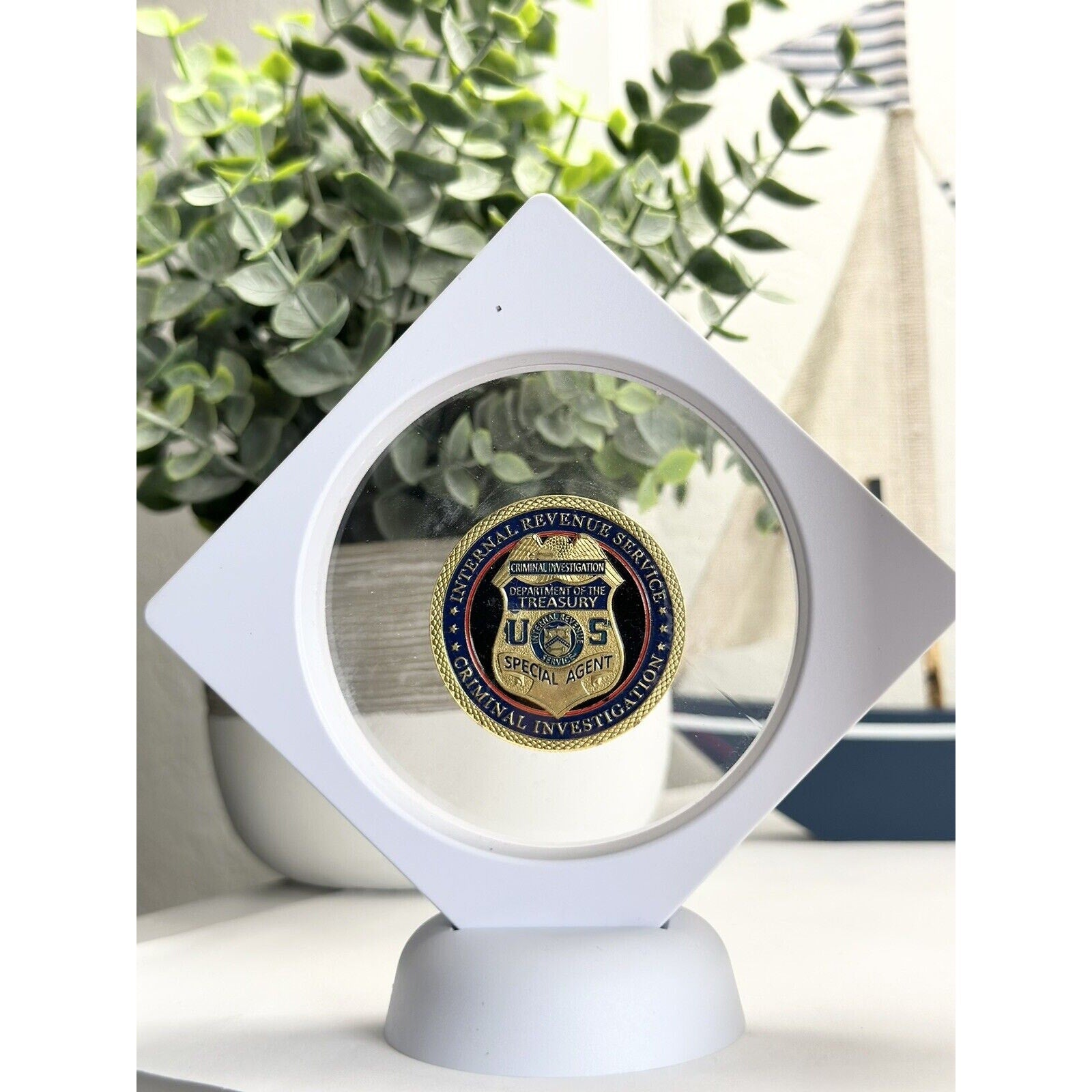 INTERNAL REVENUE SERVICE CRIMINAL INVESTIGATION (CI) Challenge Coin w/ Case
