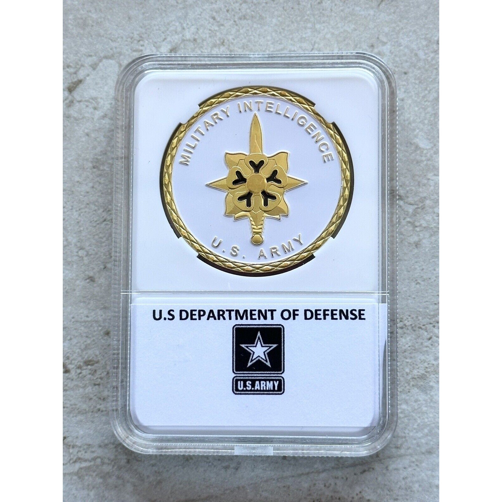 US Army MILITARY INTELLIGENCE MI Spacial Agent Challenge Coin NEW!