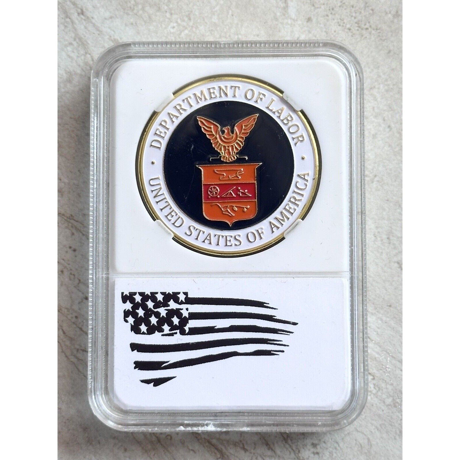 United States Department of Labor (DOL) Challenge Coin w/ Presentation Box