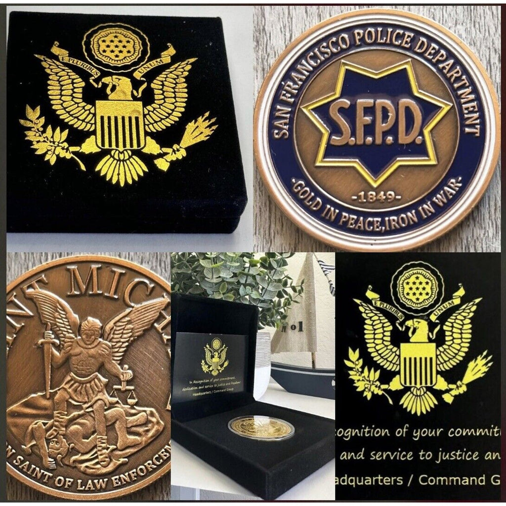 San Francisco SFPD POLICE DEPARTMENT Bronzed FINISH Challenge Coin, New!
