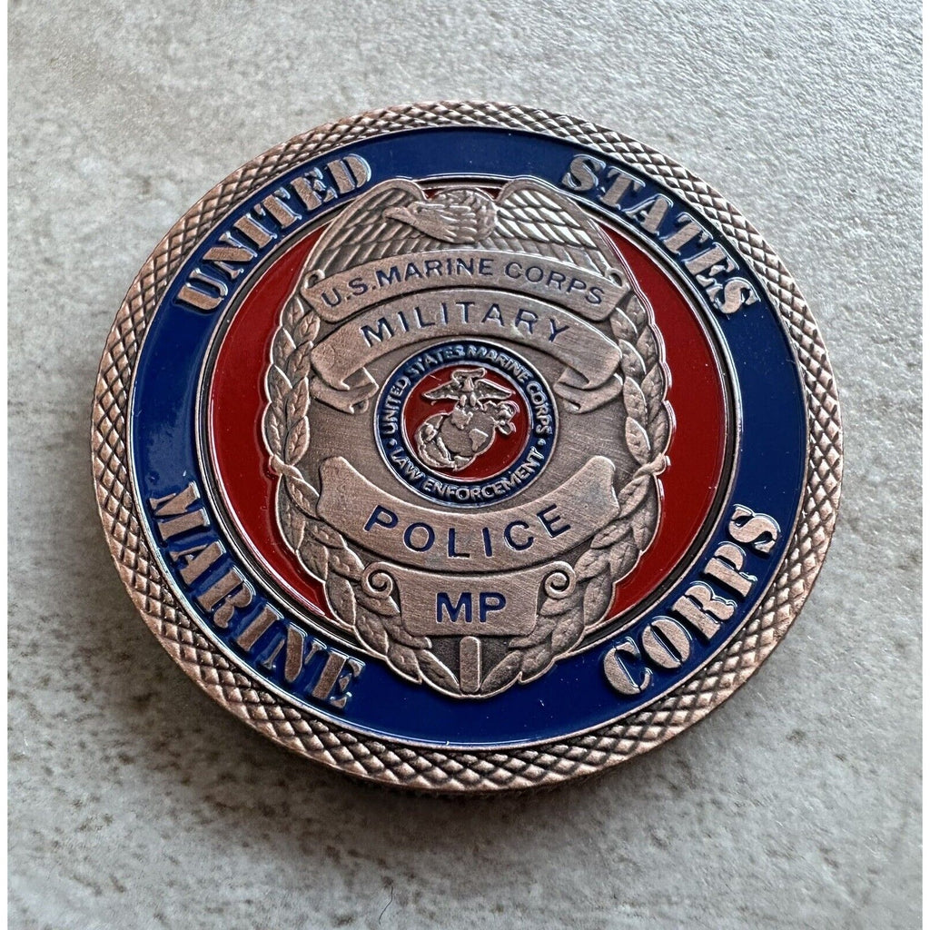 US MARINE CORPS MILITARY POLICE (COPPER) Challenge Coin