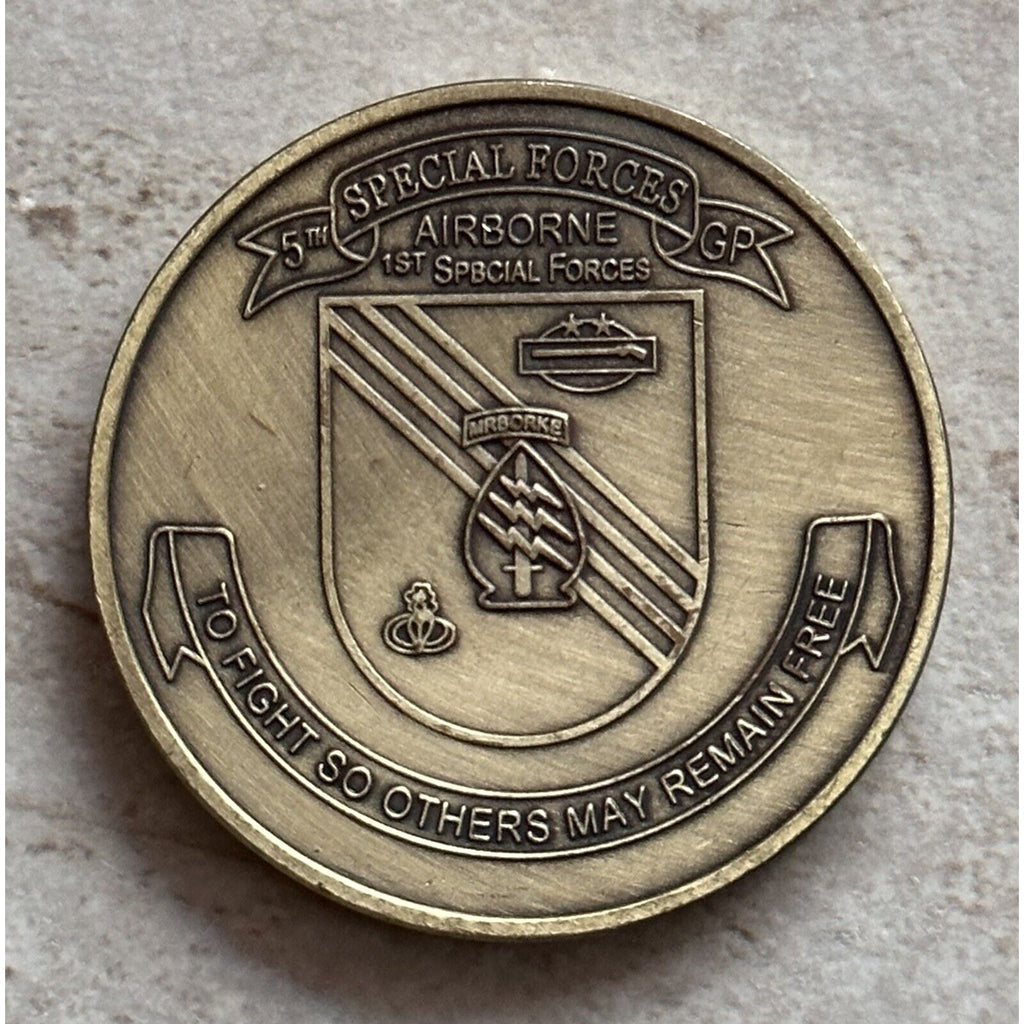 5TH GROUP Challenge Coin ARMY AIRBORNE SPECIAL FORCES THE PROFESSIONALS