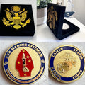 US MARINE CORPS - 2nd MARINE DIVISION Challenge Coin with velvet case New