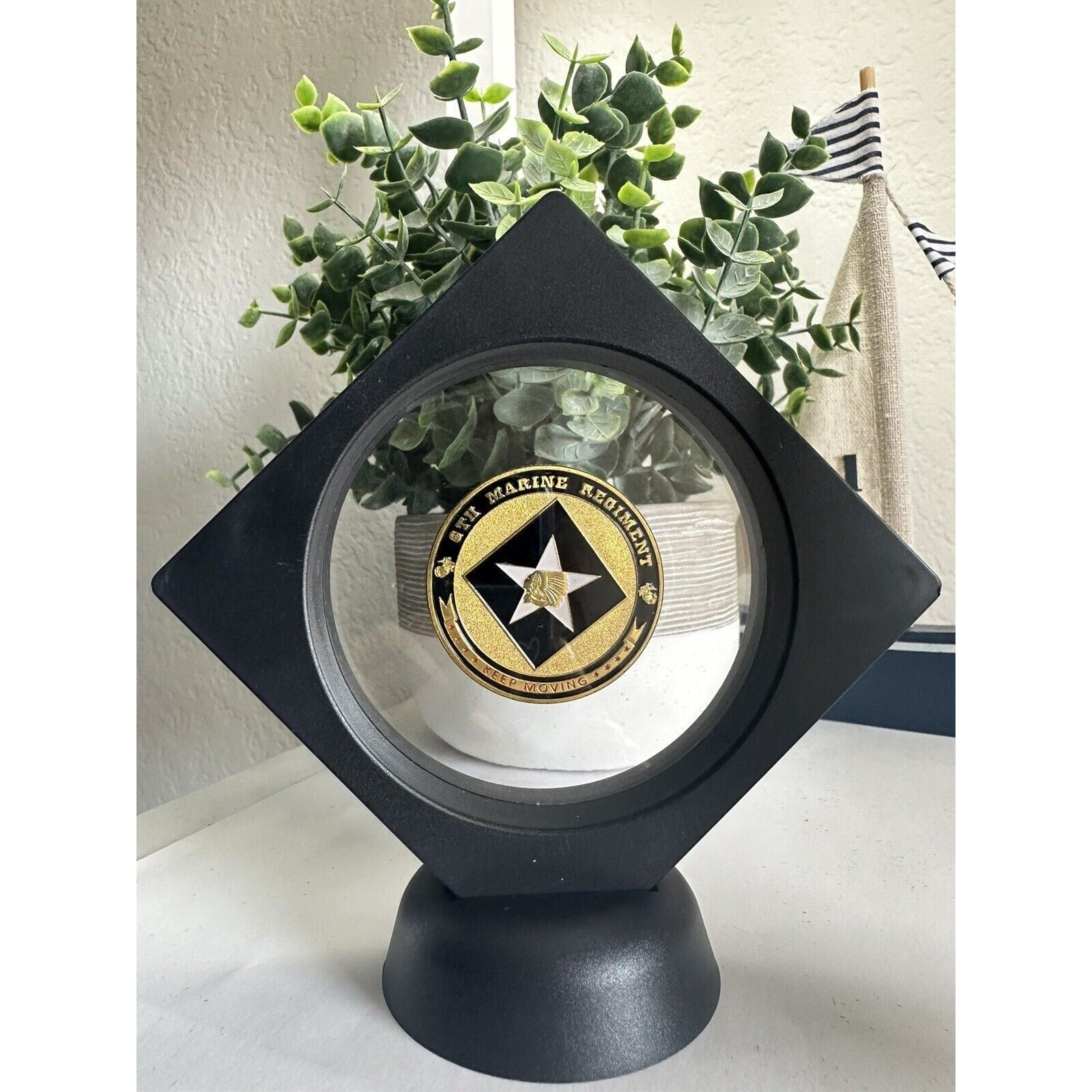 Us Marine Corps - 6th MARINE REGIMENT Challenge Coin With 3D Display Case