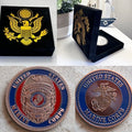 US MARINE CORPS MILITARY POLICE (COPPER) Challenge Coin with velvet case